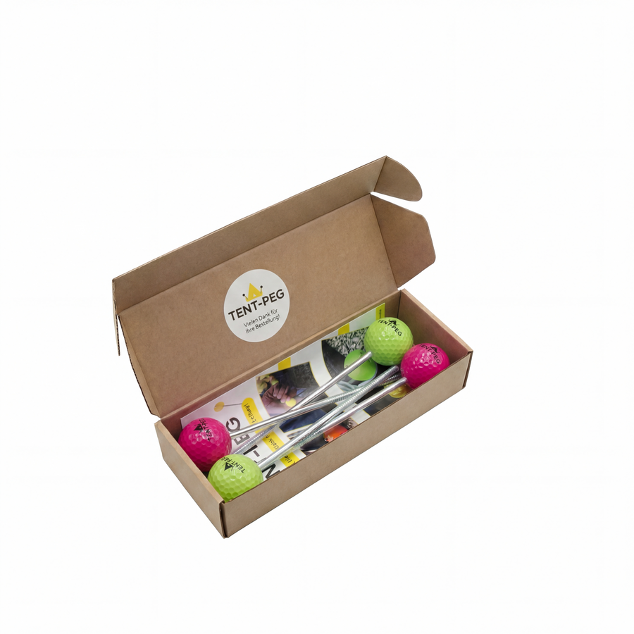 TENT-PEG Heringe Mischset in Lemongreen und Pink