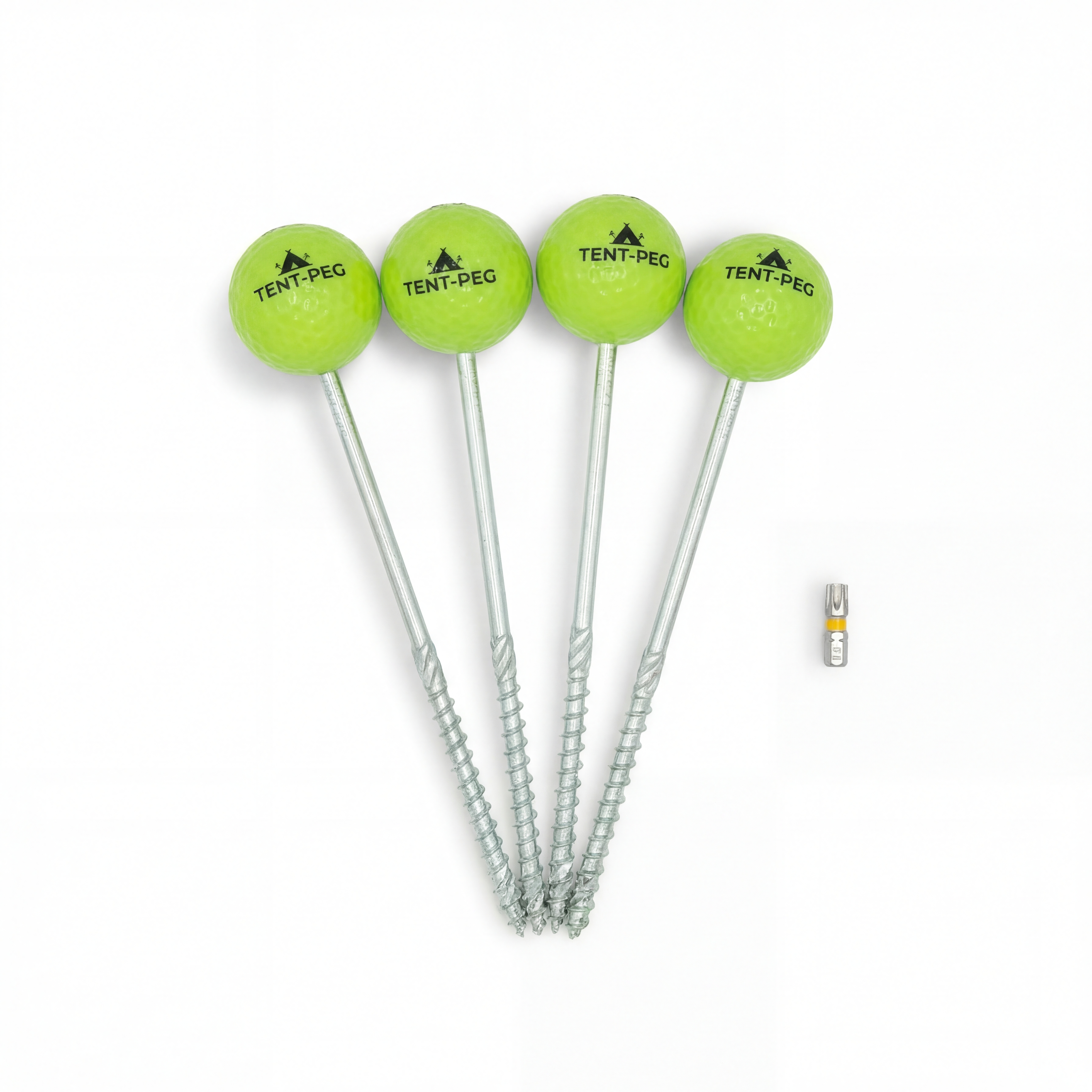 TENT-PEG Schraubheringe Lemongreen