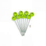 TENT-PEG Schraubheringe Lemongreen im 8er-Set mit T40-Bit