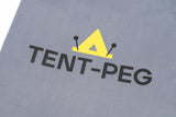 TENT-PEG TENT-Bag mit Kordelzug, Logo im Detail